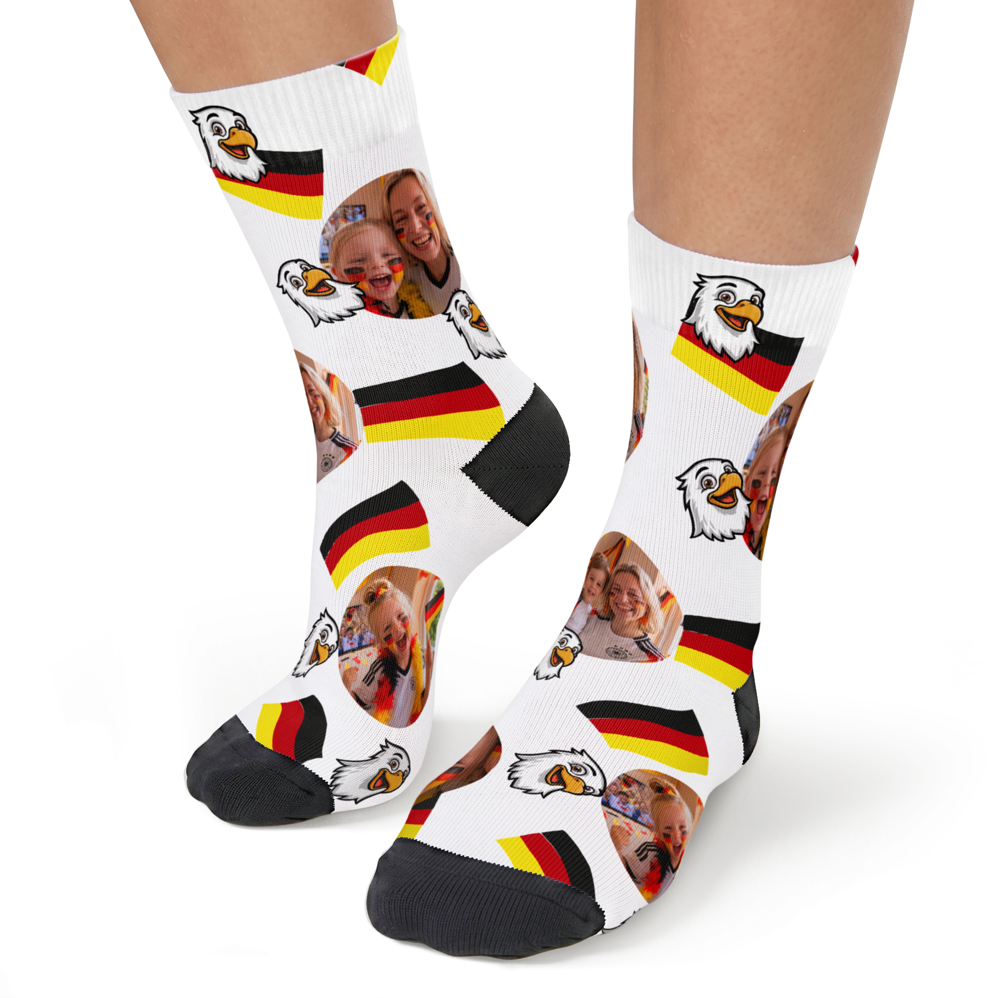 Fußballfan-Socken mit Bild