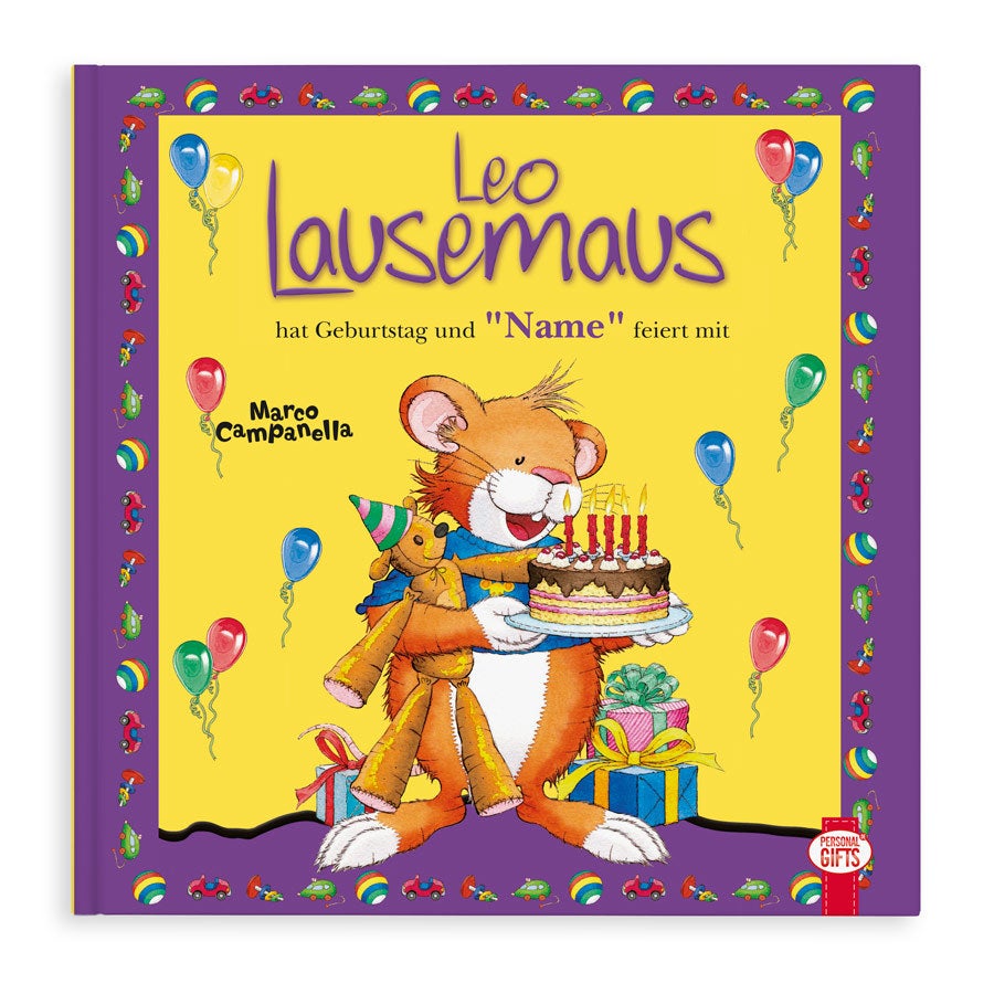 Kinderbuch mit Namen Leo Lausemaus hat Geburtstag Hardcover  - Onlineshop YourSurprise