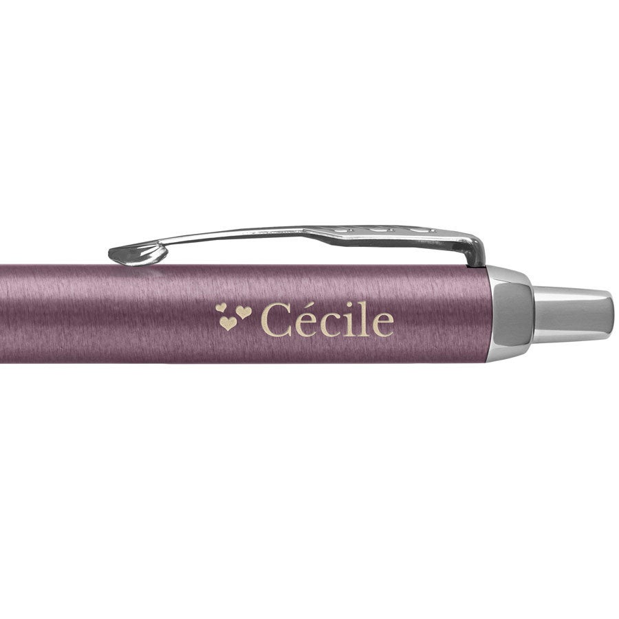  Stylo à bille Parker IM personnalisé - Droitier (violet)