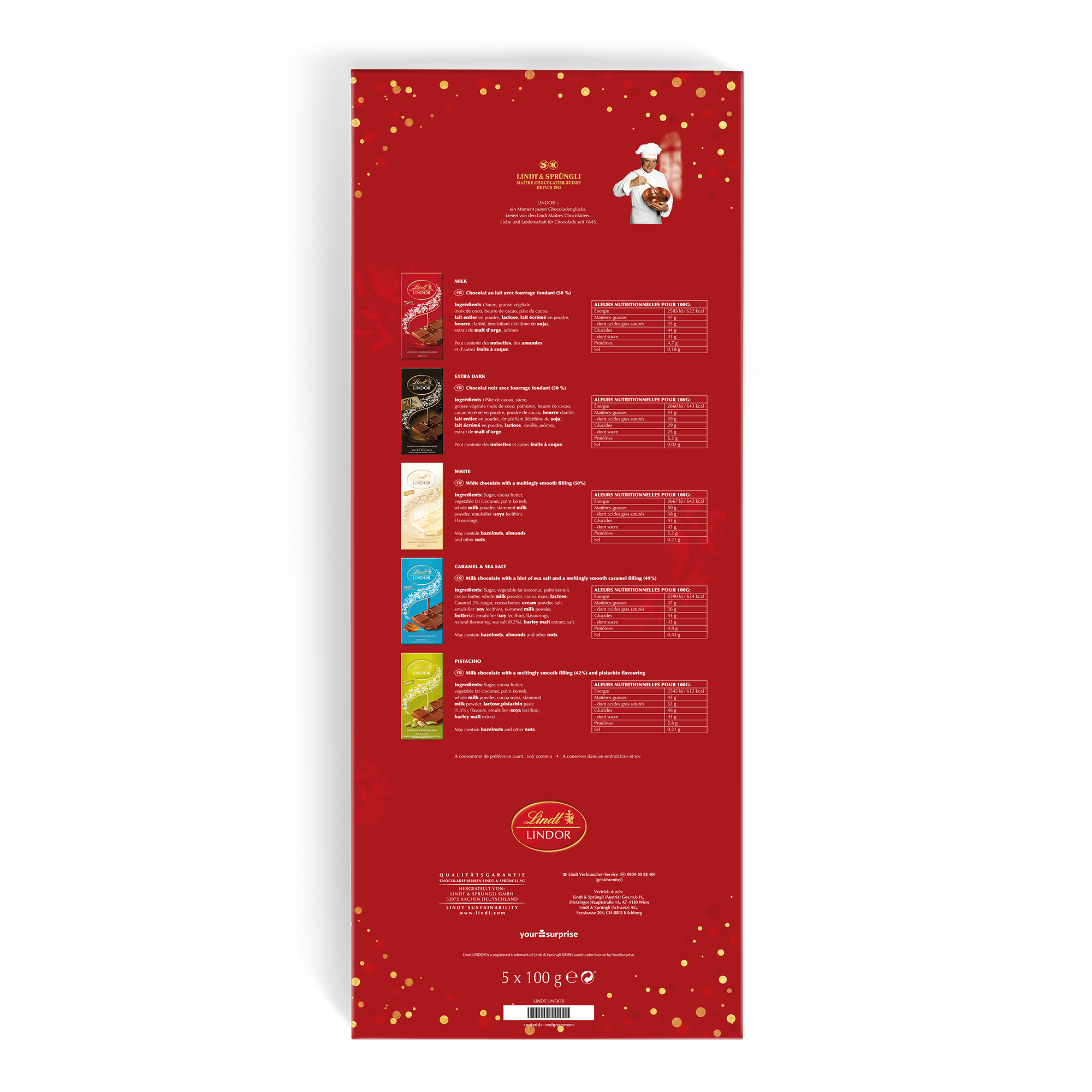 Tablette de chocolat Lindor XL