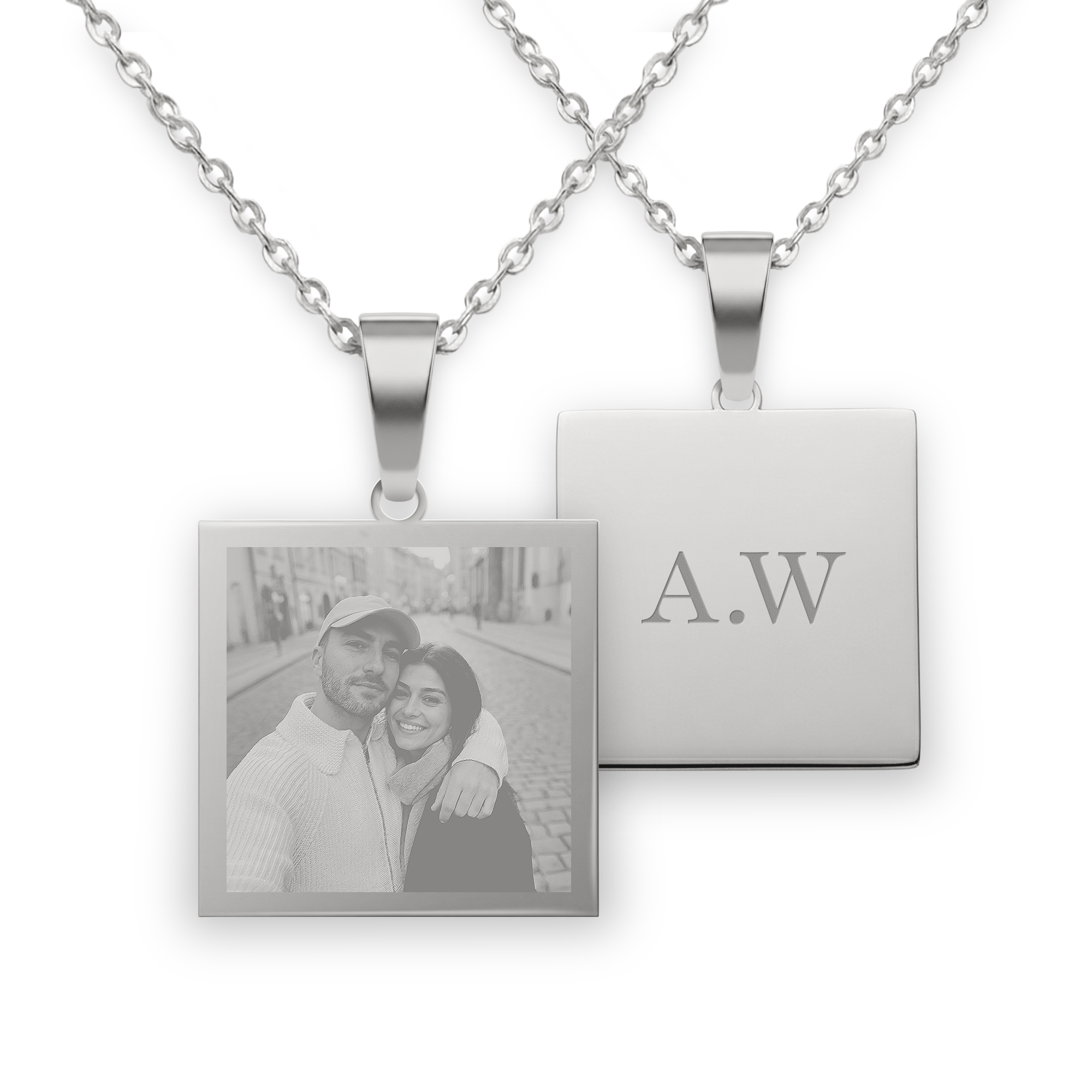 Ketting met vierkante hanger