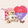 Teddy bear with Milka heart Teddy bear with Milka heart