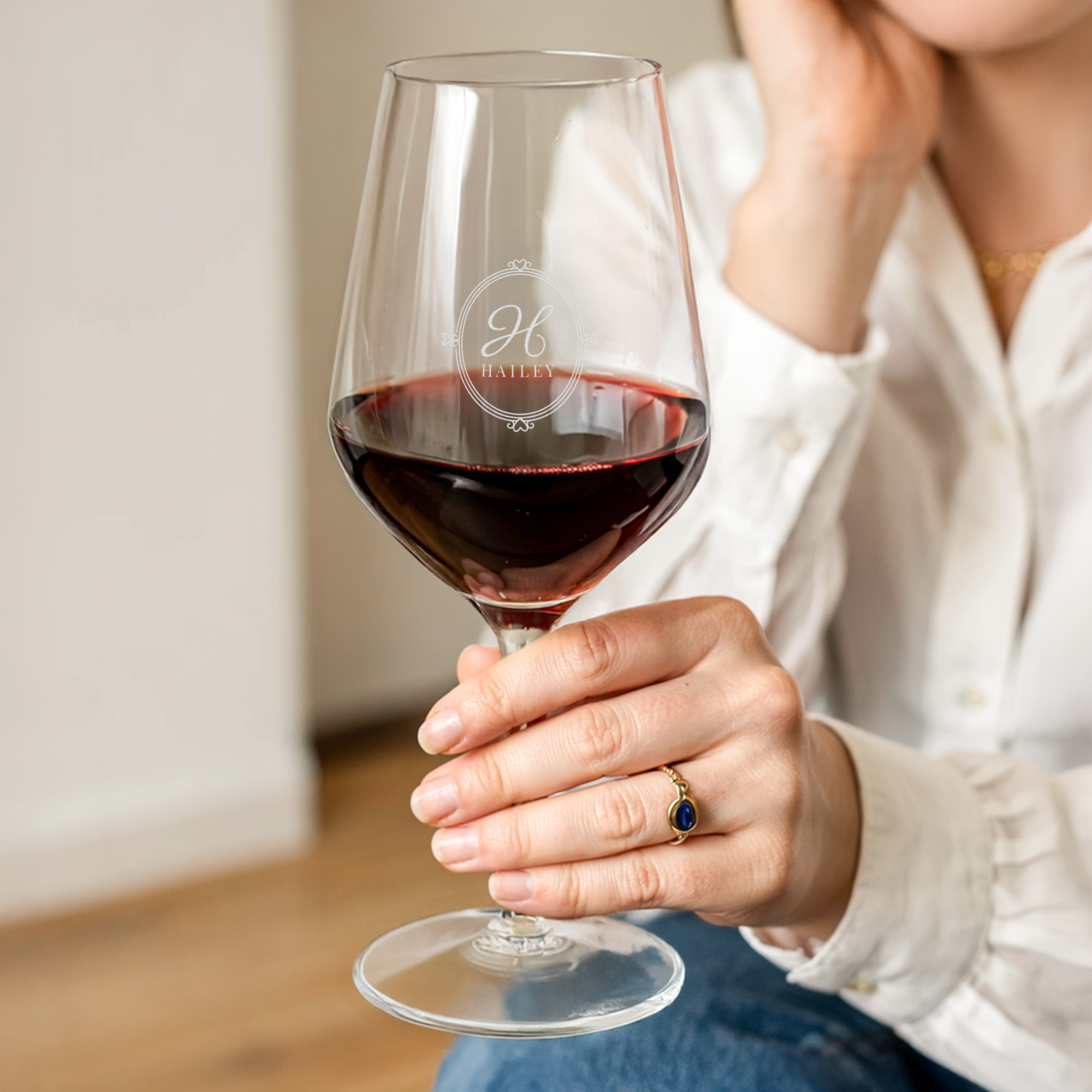 Verre à vin rouge personnalisé