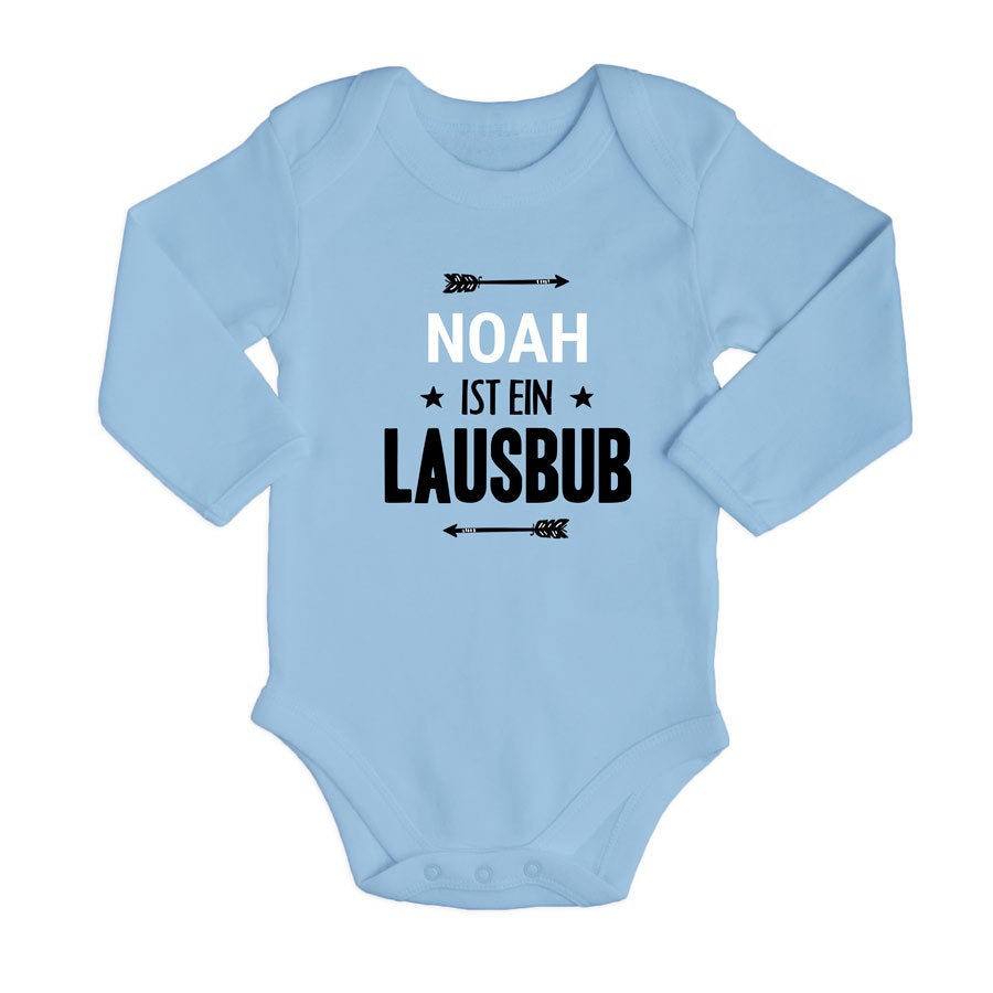 Baby Body selbst gestalten - Babyblau 50/56