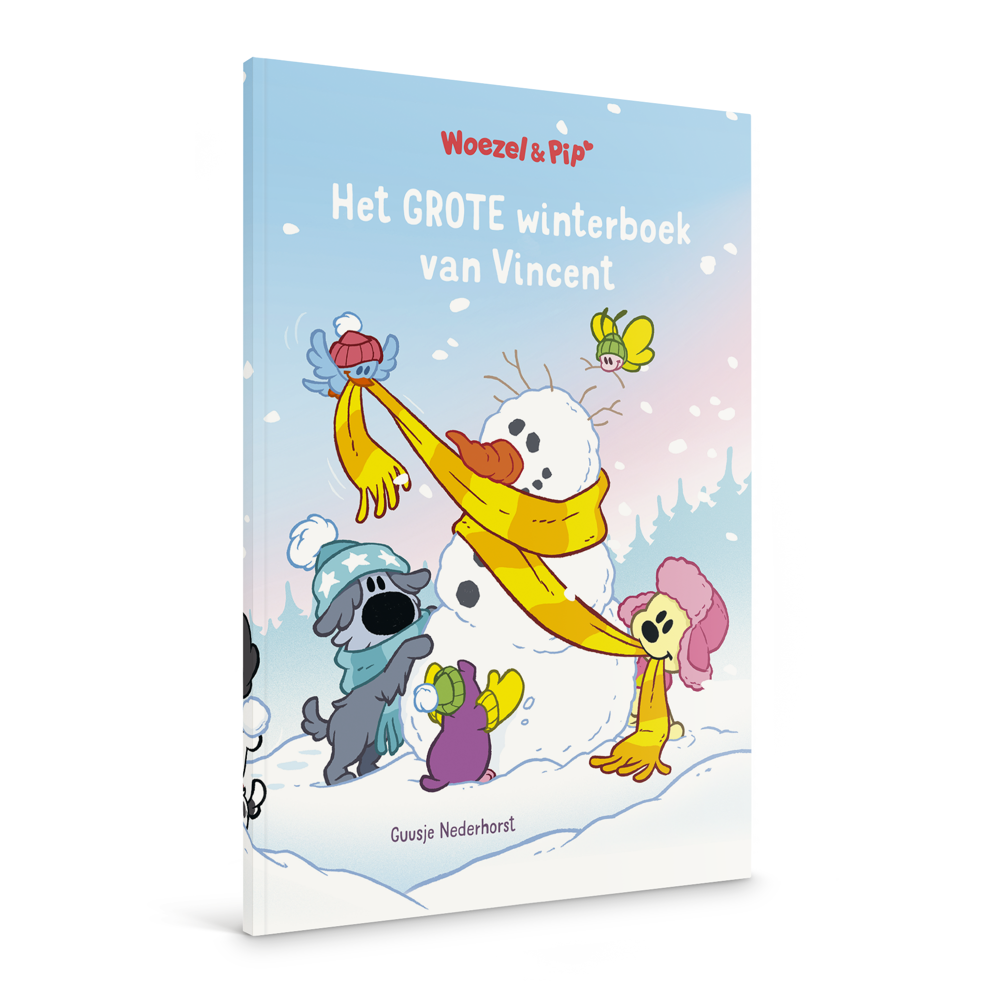 Boek met naam en foto - Woezel & Pip - Winterboek - XL boek (Softcover) met gepersonaliseerde titel en naam van het kind.