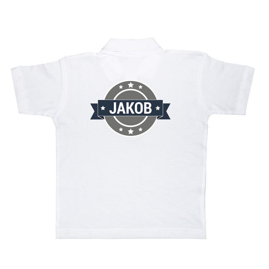 Kinder Poloshirt - Weiß - 6 Jahre