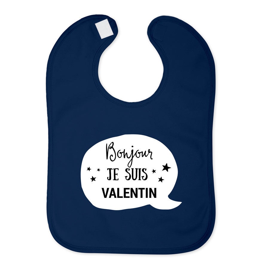 Bavoir personnalisé - Bleu marine