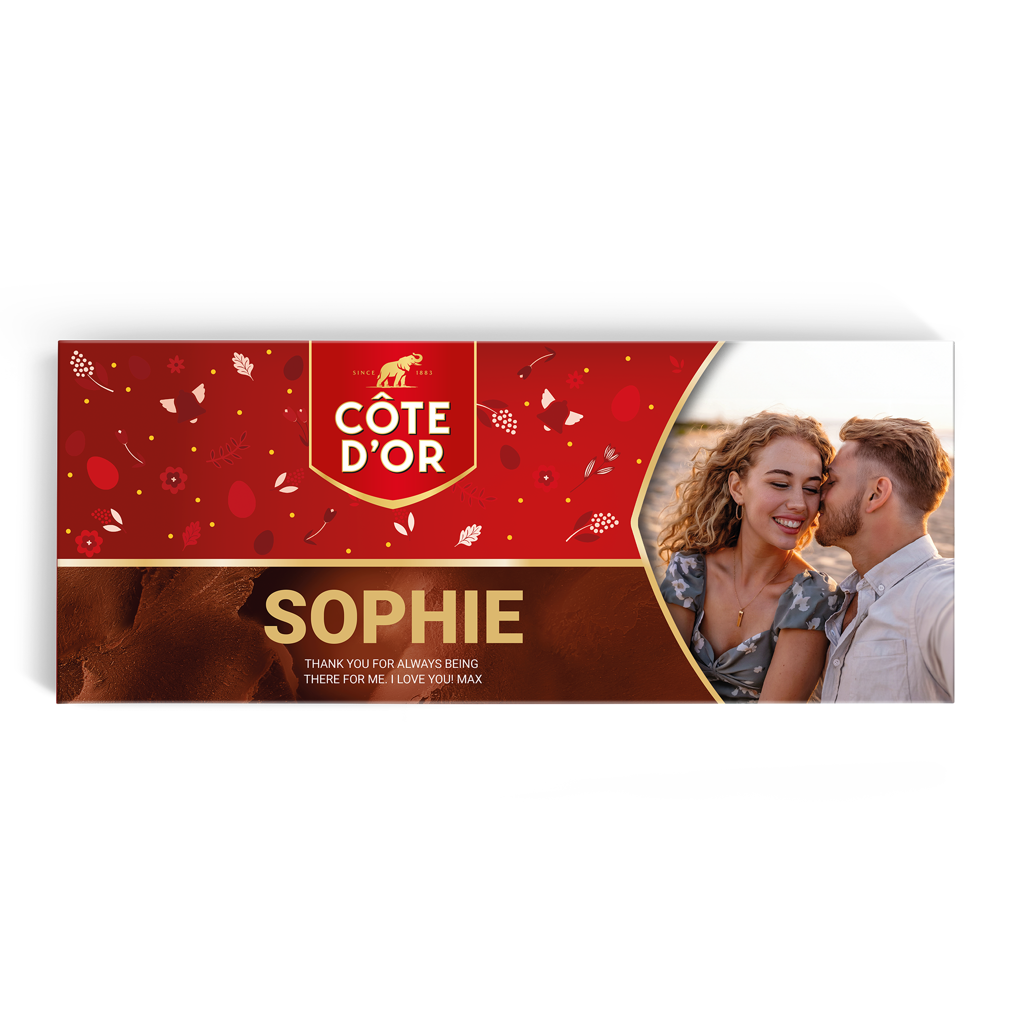 Óriási Côte d'Or csokoládé saját képpel és 