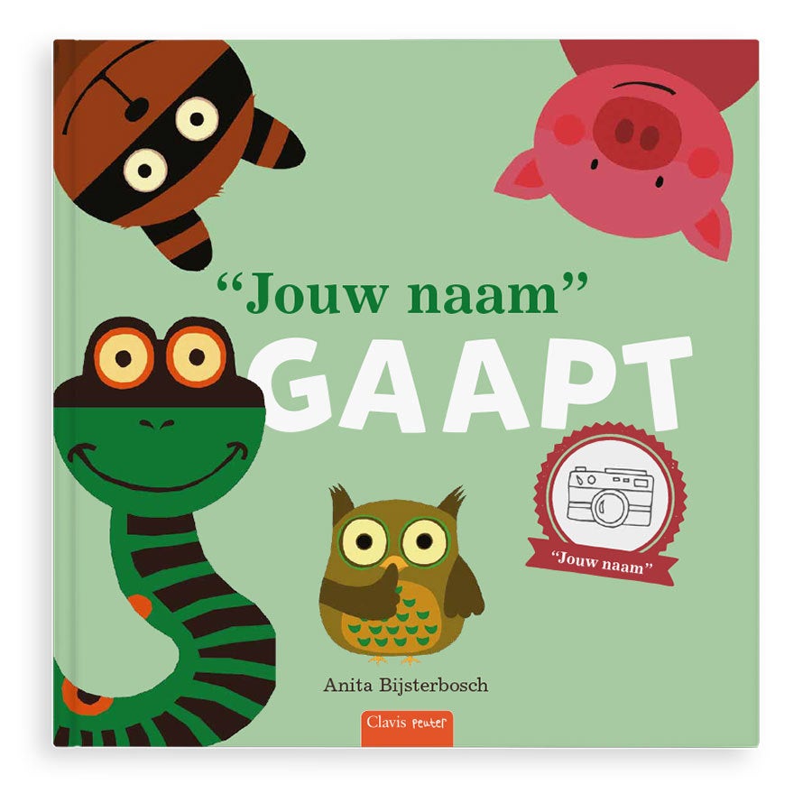 Boek met naam - Iedereen gaapt - XXL flapjesboek Boek met naam - Iedereen gaapt - XXL flapjesboek