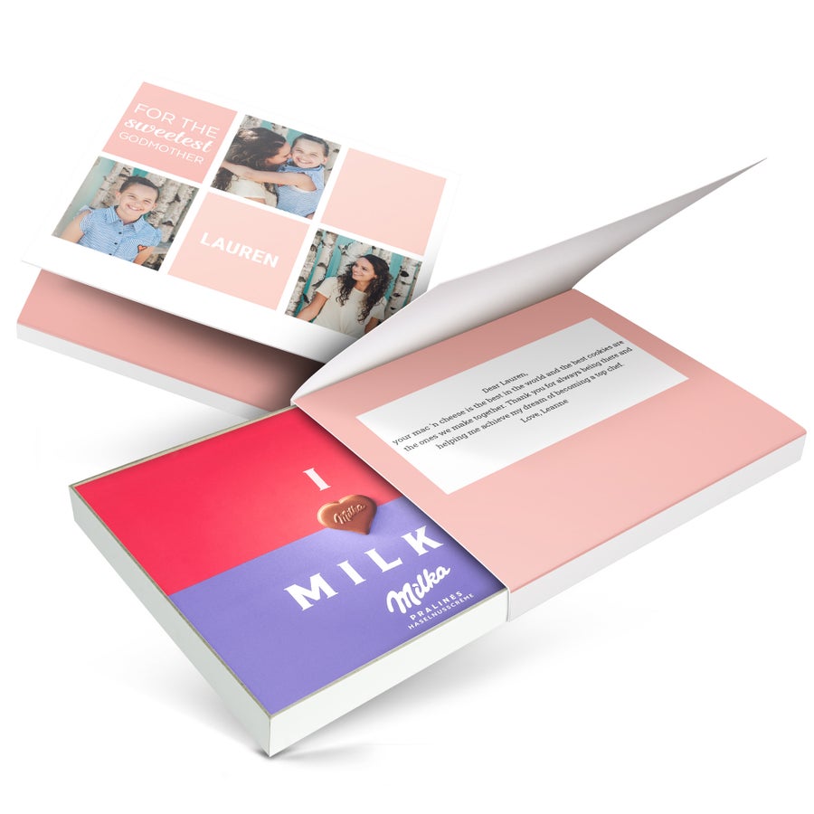 Personalised Milka Chocolate Gift Box - Godmother Personalised Milka Chocolate Gift Box - Godmother