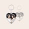 Personalised key ring - Heart - Double-sided Personalised key ring - Heart - Double-sided