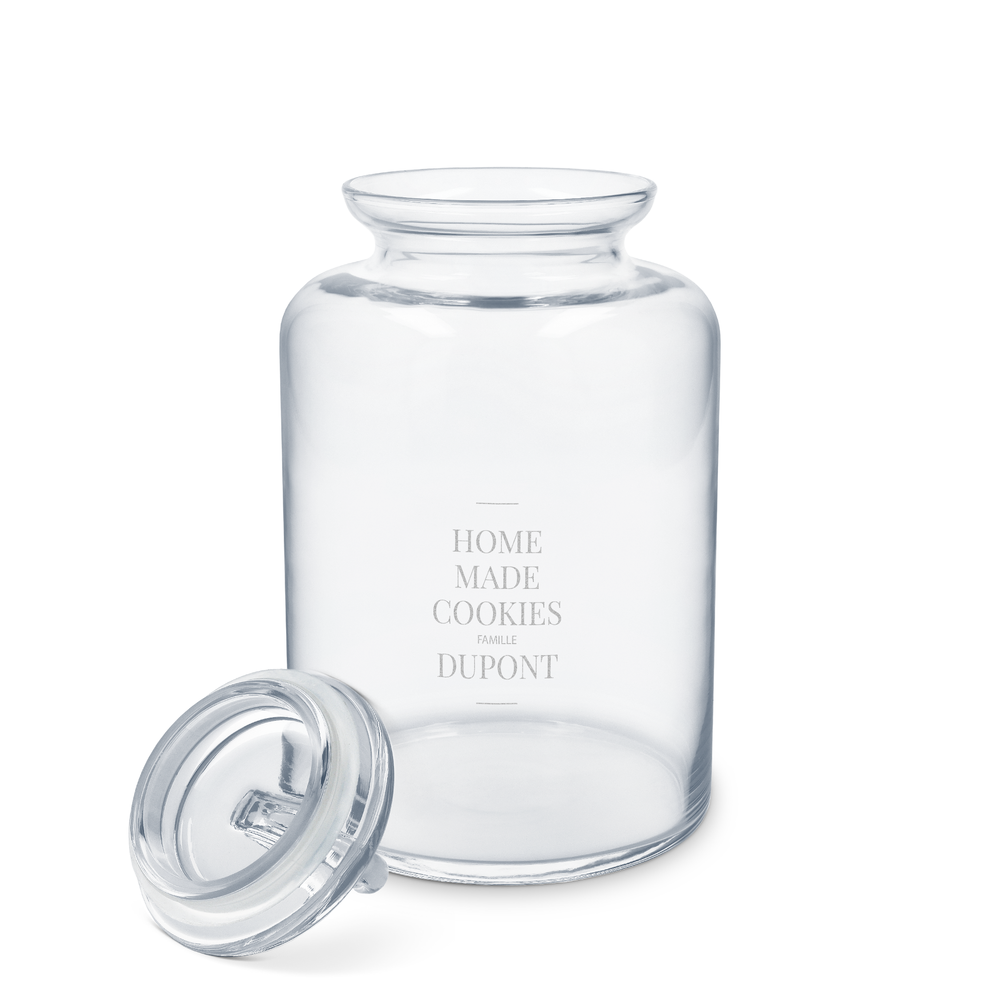 Pot en verre personnalisé