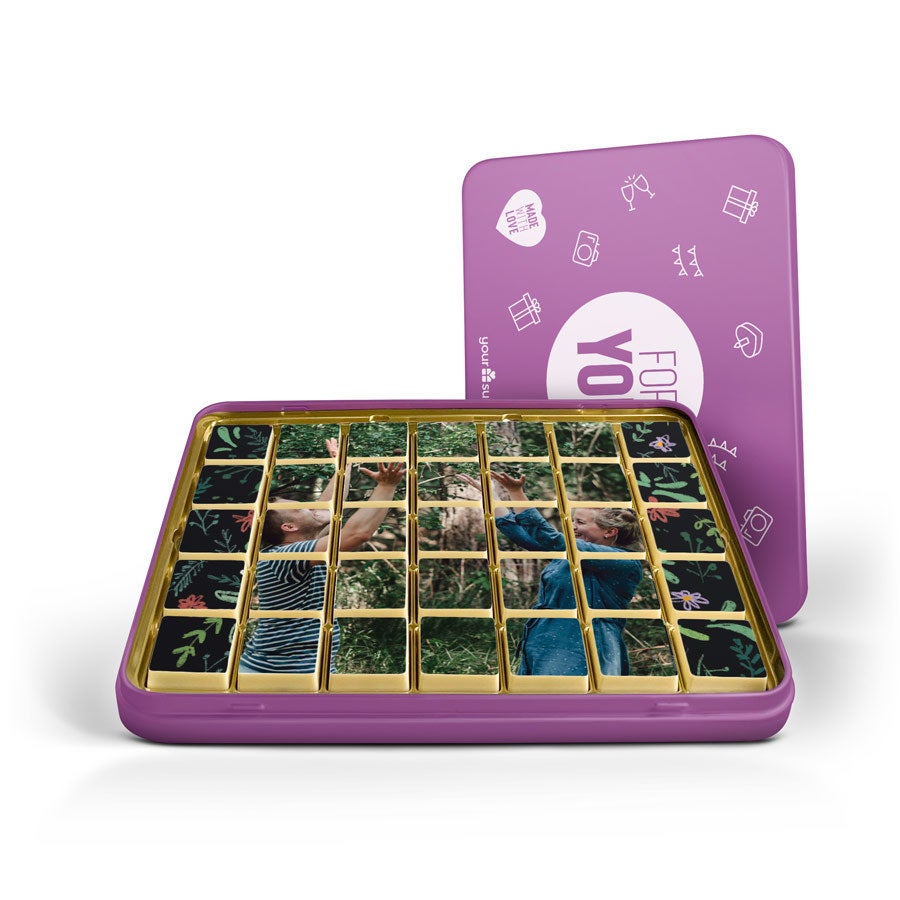 Schokoladen Puzzle mit Foto - in Blechdose Schokoladen Puzzle mit Foto - in Blechdose