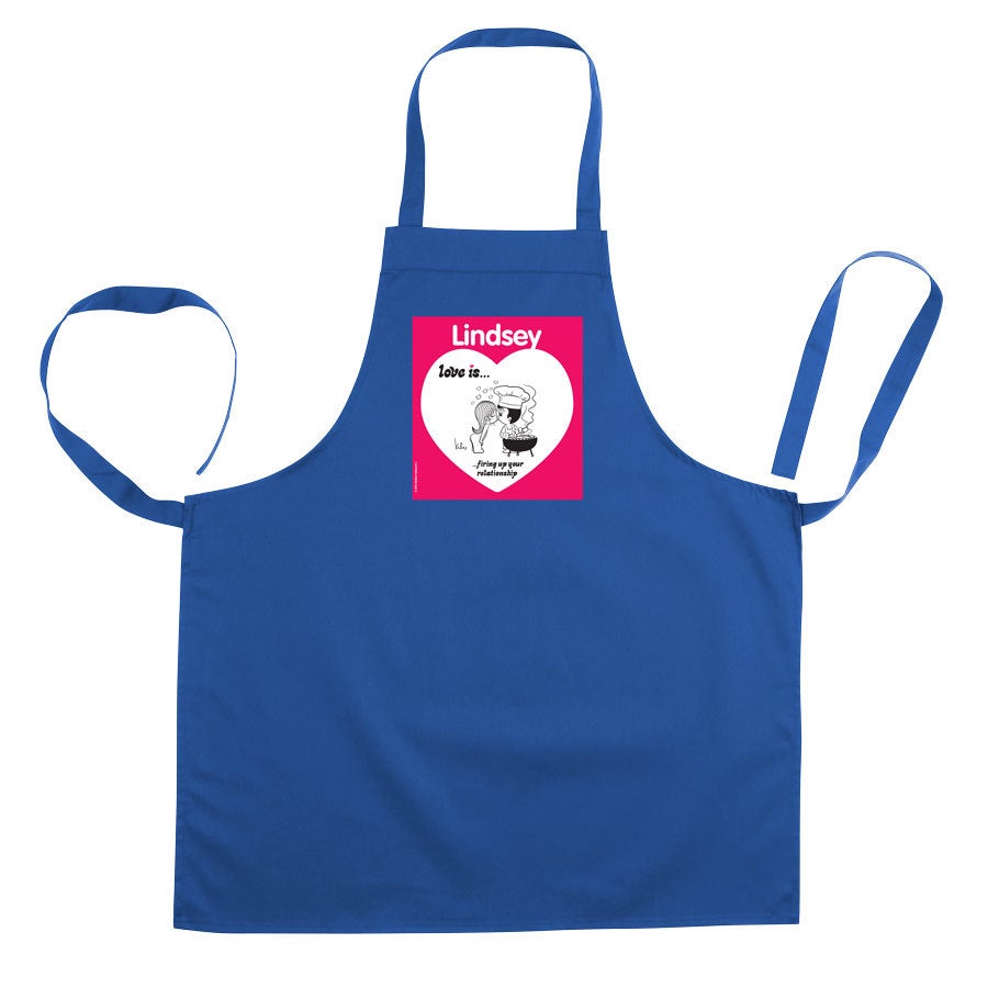 Love is.. kitchen apron - Blue