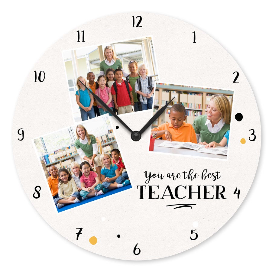 Clock with photo Teacher YourSurprise
