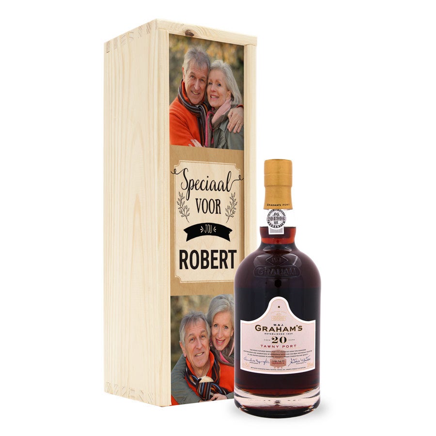 Port in bedrukte kist - Graham's Tawny 20 Years Port in bedrukte kist - Graham's Tawny 20 Years