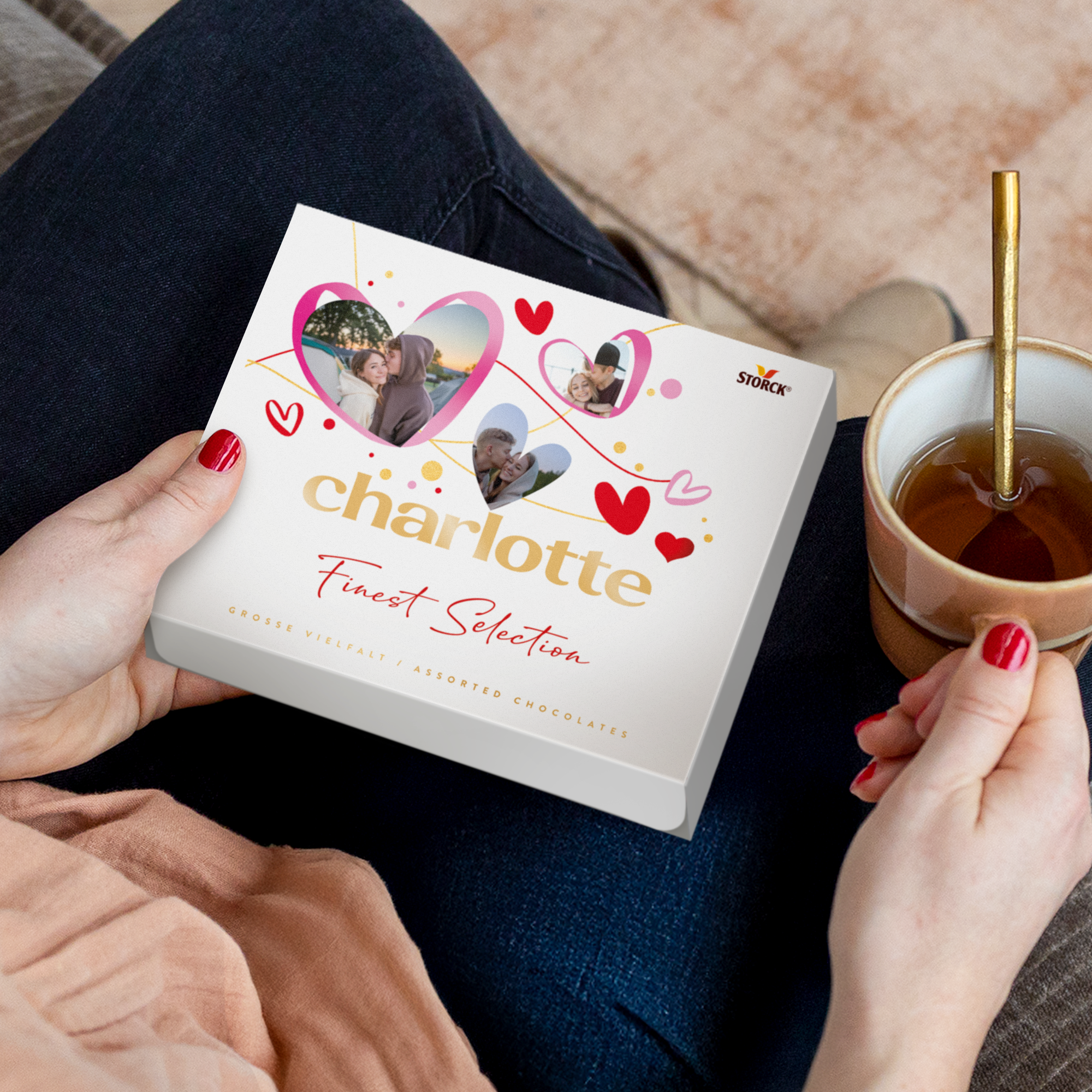 Merci chocolate with personalised card - 250 grams featuring 