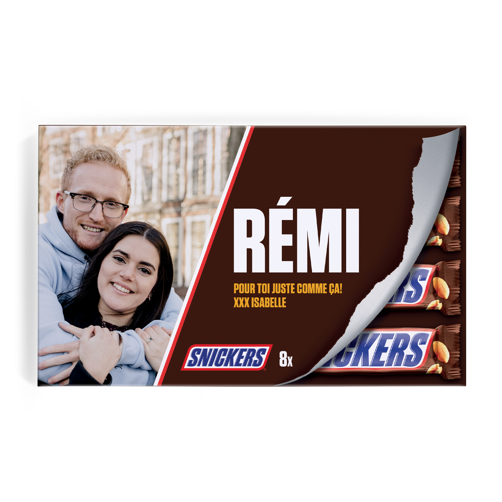 Coffret cadeau de barres chocolat personnalisées