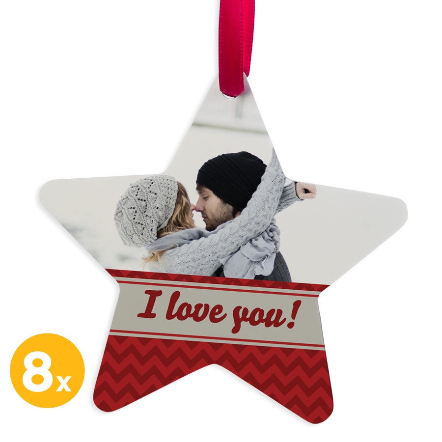 Julepynt aluminium - Stjerne (8)