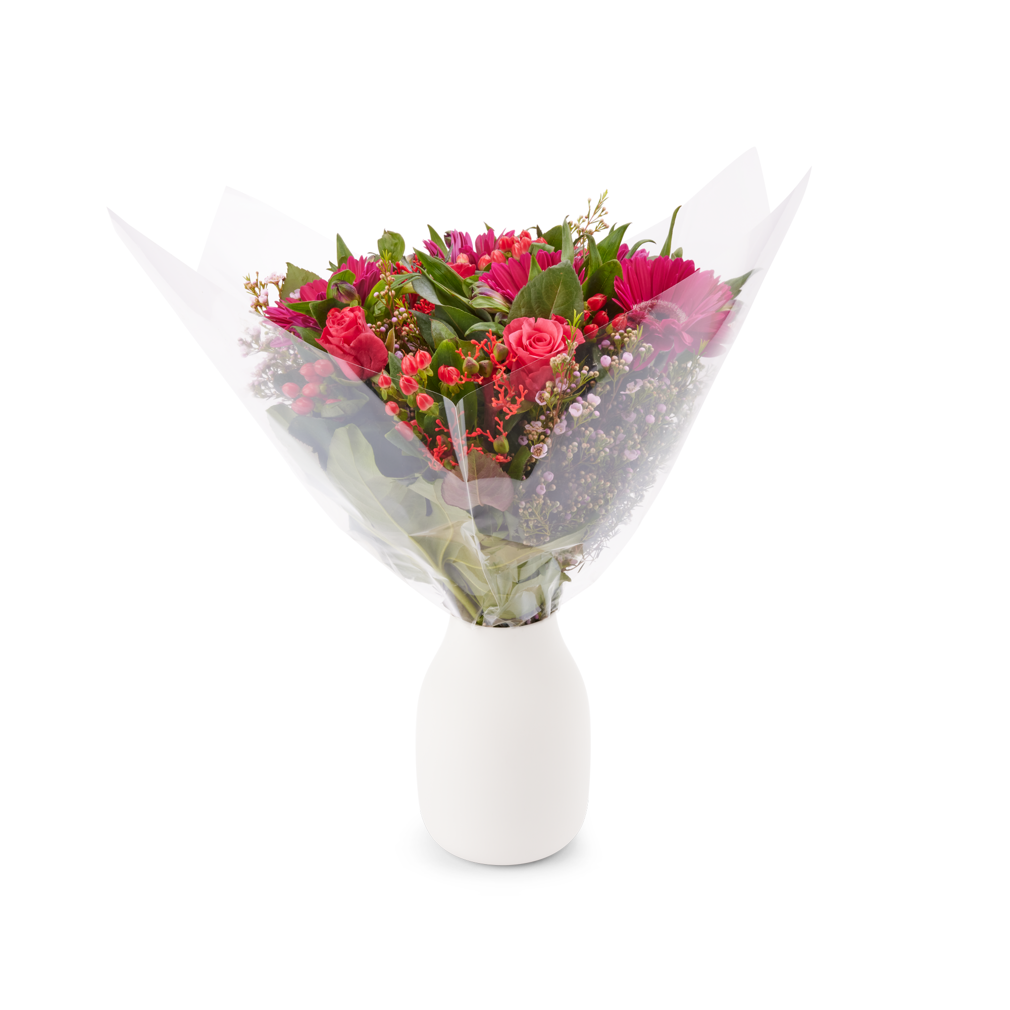 Paarse bloemen boeket