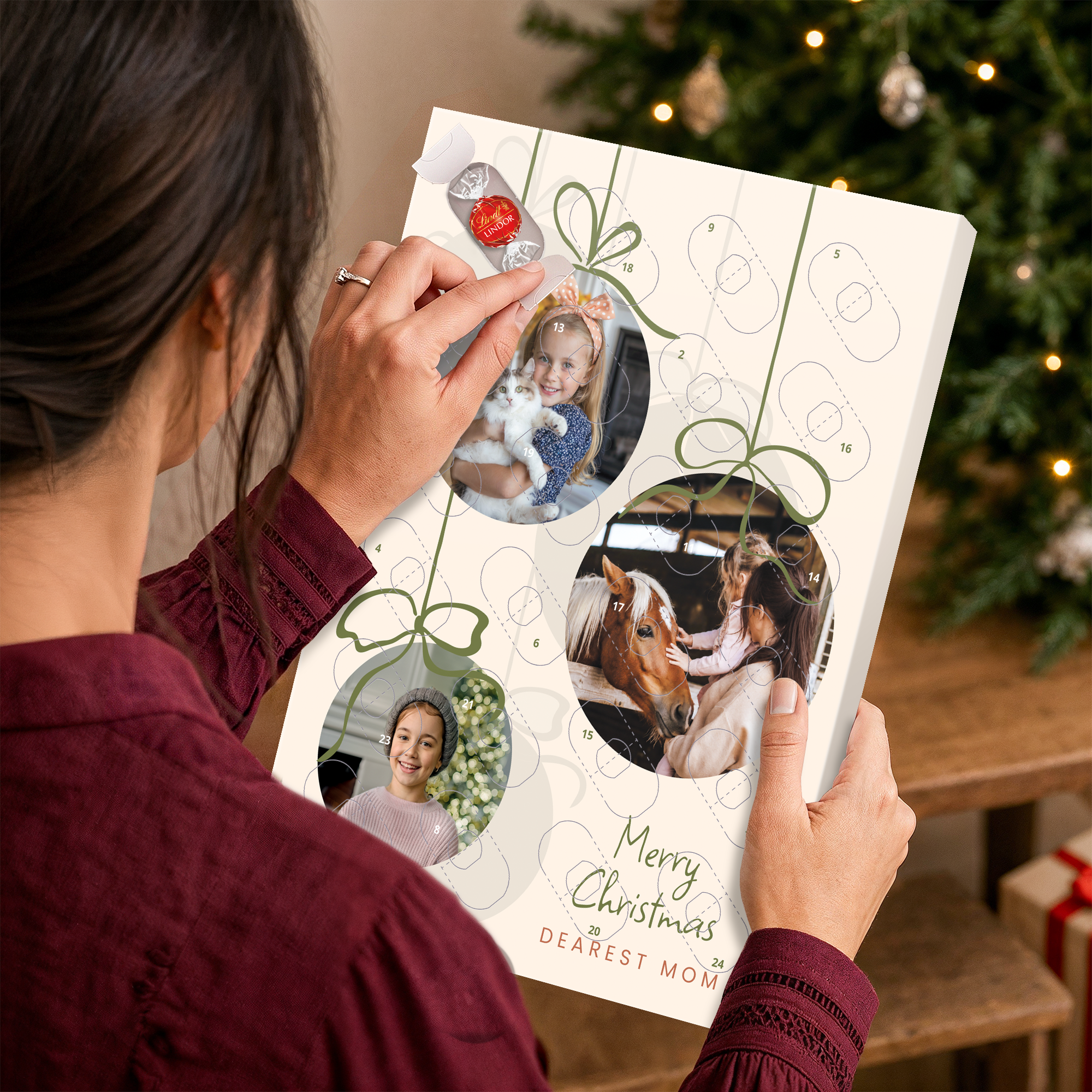 Personalizovaný Lindor Assorti Mix Adventný kalendár
