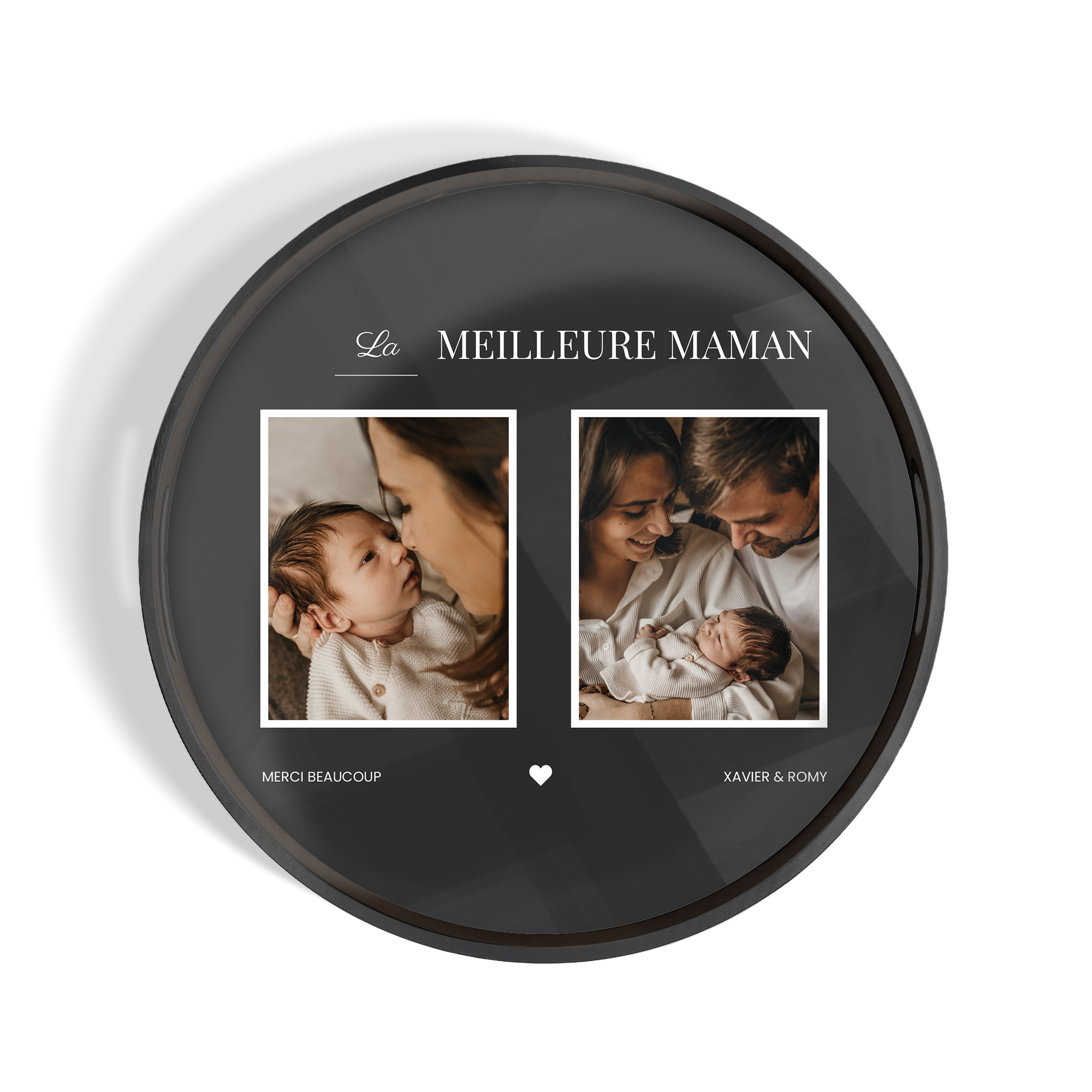 Plateau rond personnalisé