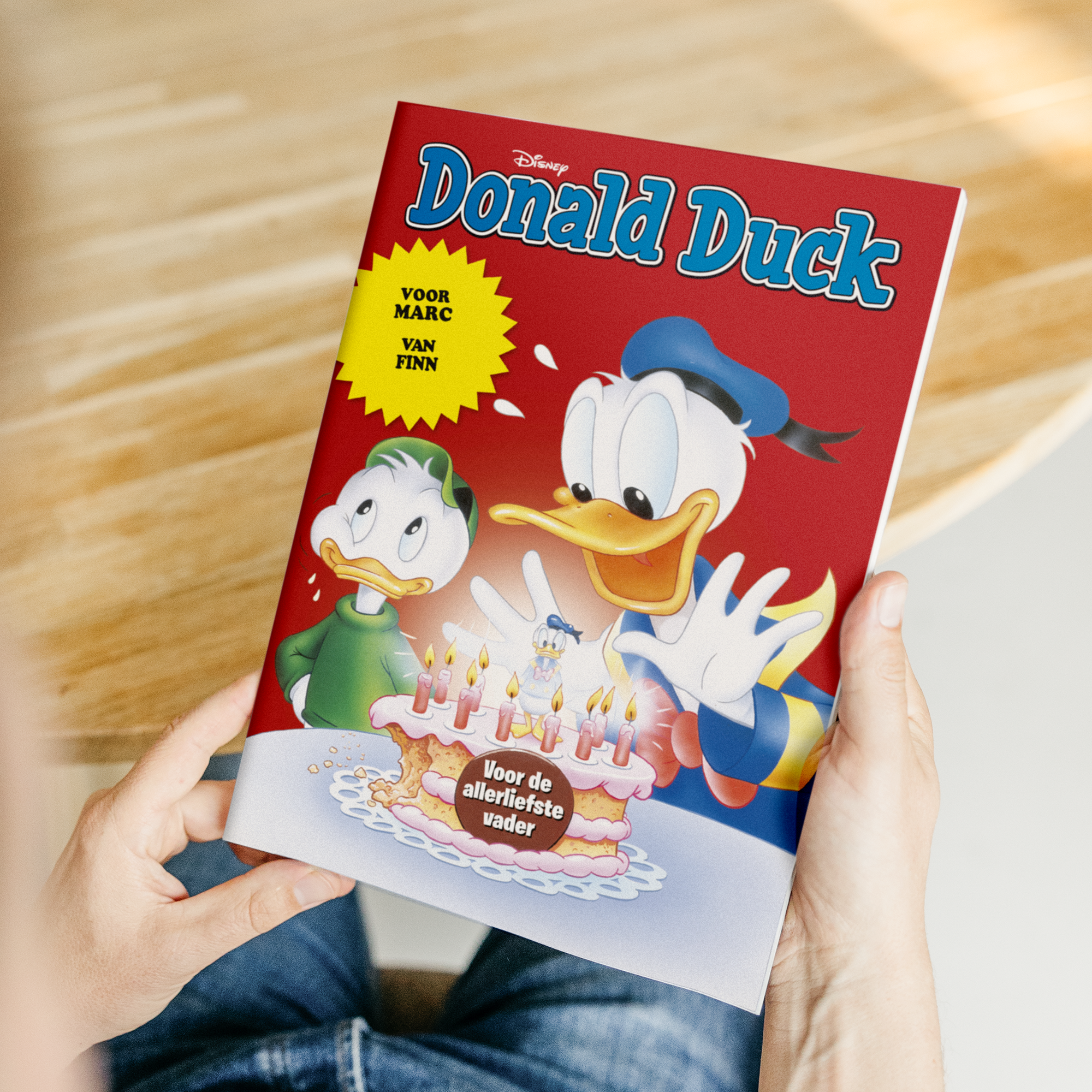 Stripboek Donald Duck met naam