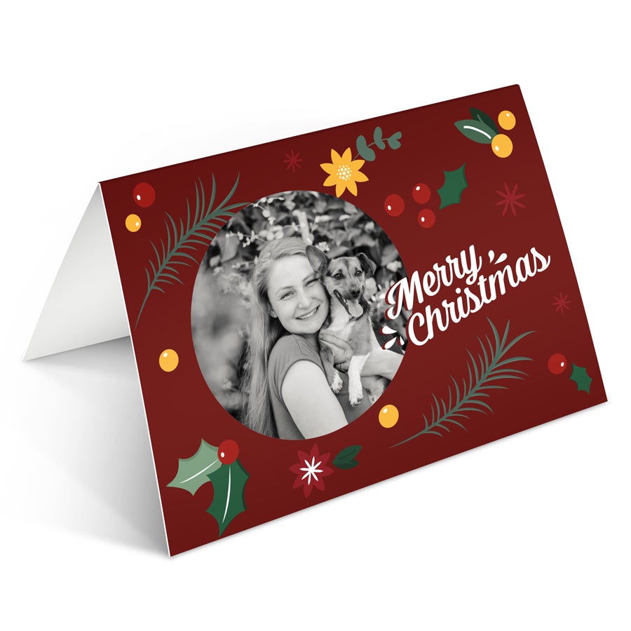 Personalised Christmas cards with photo - 10 cards