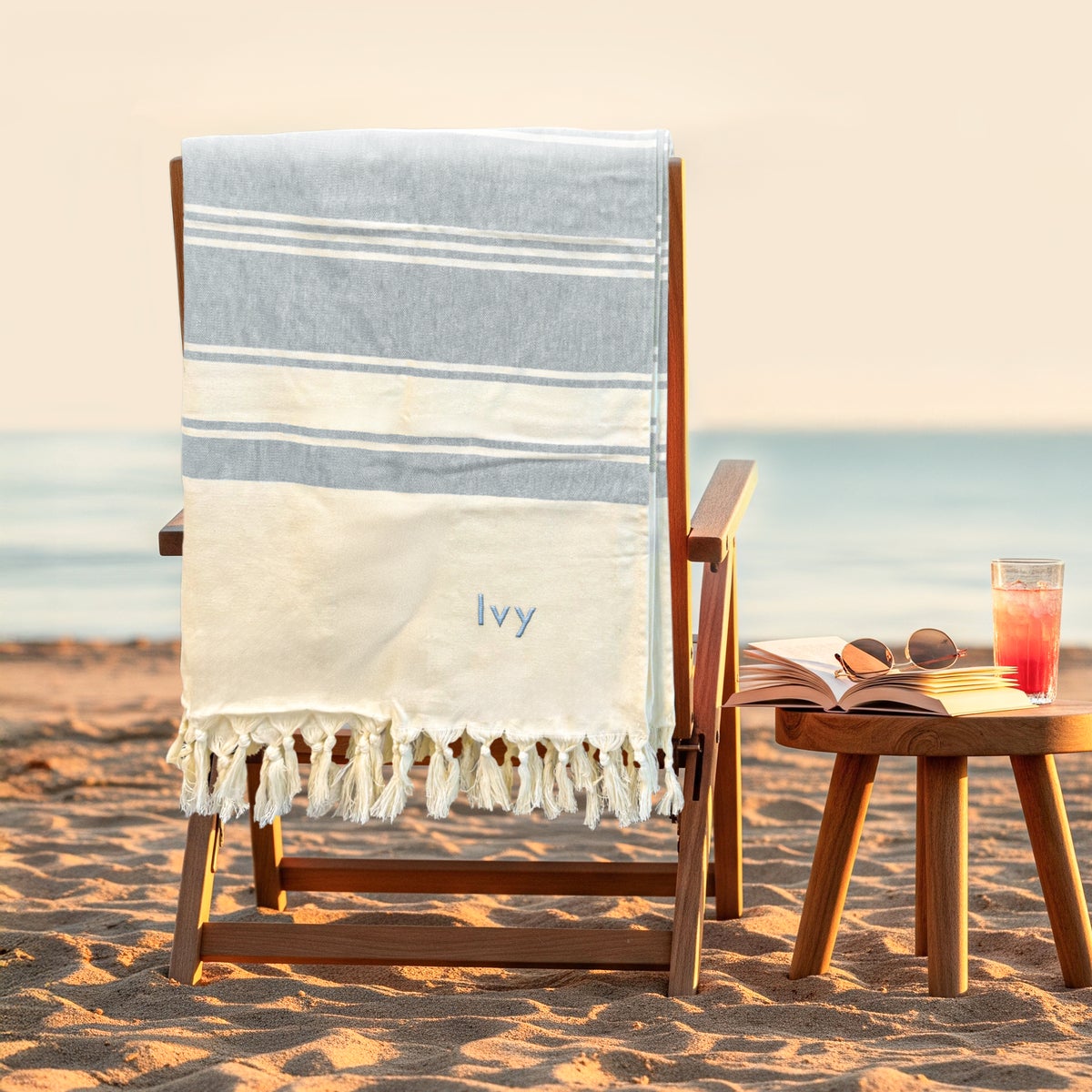 Spersonalizowany rcznik do hammamu - szary - 210 x 203 cm