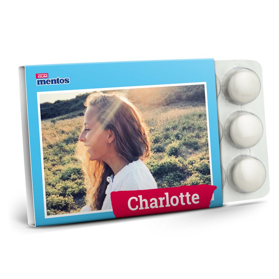 Caja de chicles con foto