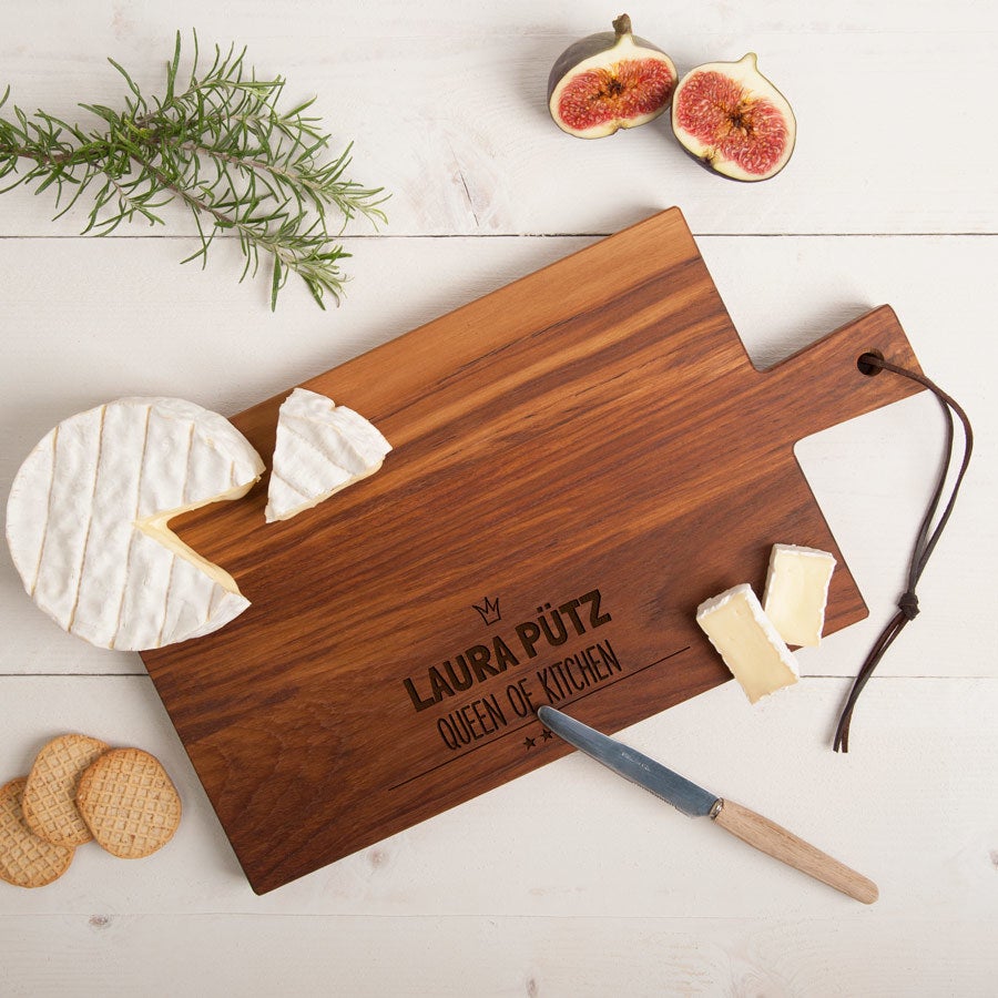 Käsebrett - Teak - Rechteck - horizontal (M)
