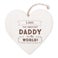 Personalised wooden heart decoration - Father's Day - Engraved