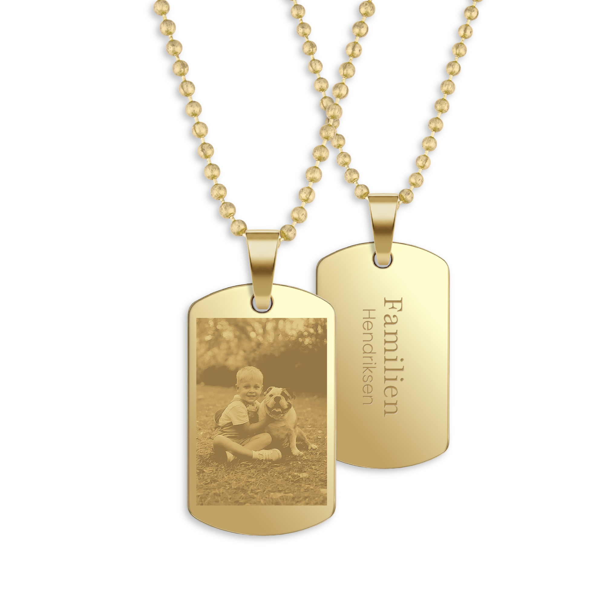 Dogtag halskæde med indgravering
