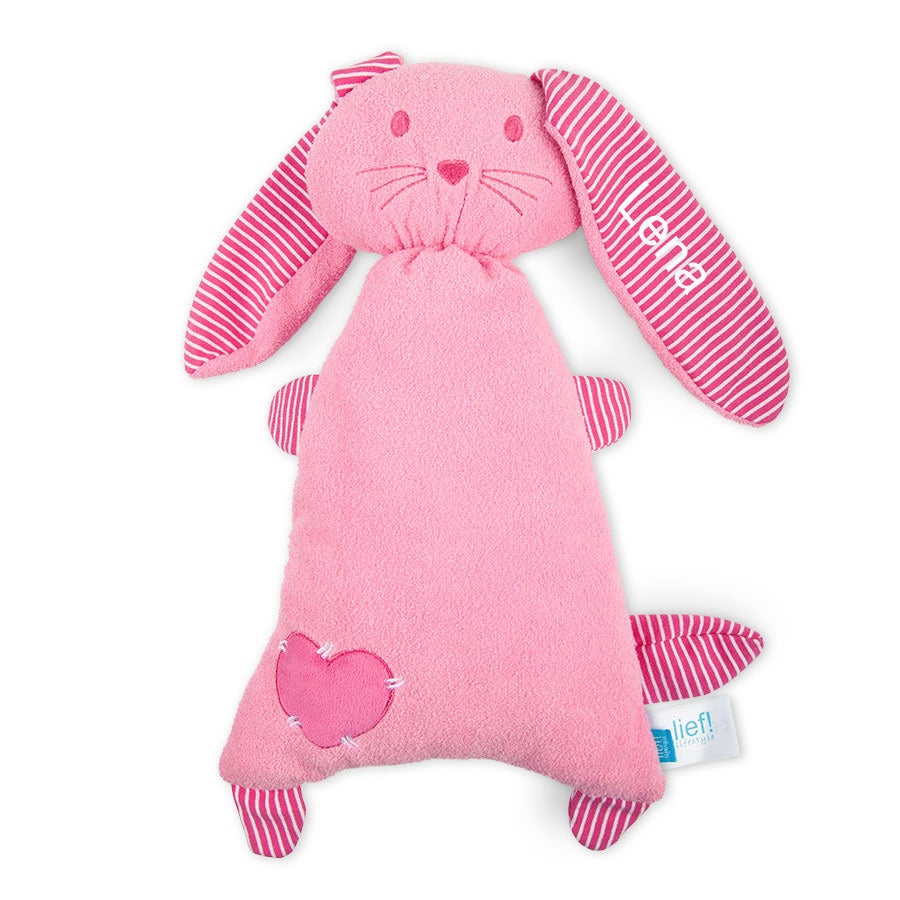 pink plush rabbit