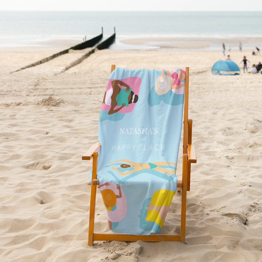 Toalla de playa totalmente impresa (100 x 180 cm)