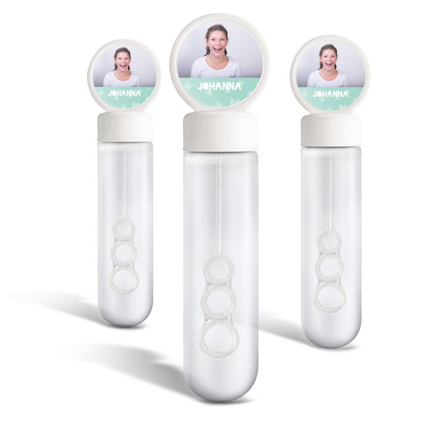Individuellbadzubehör - Seifenblasen personalisieren 60 Stück - Onlineshop YourSurprise