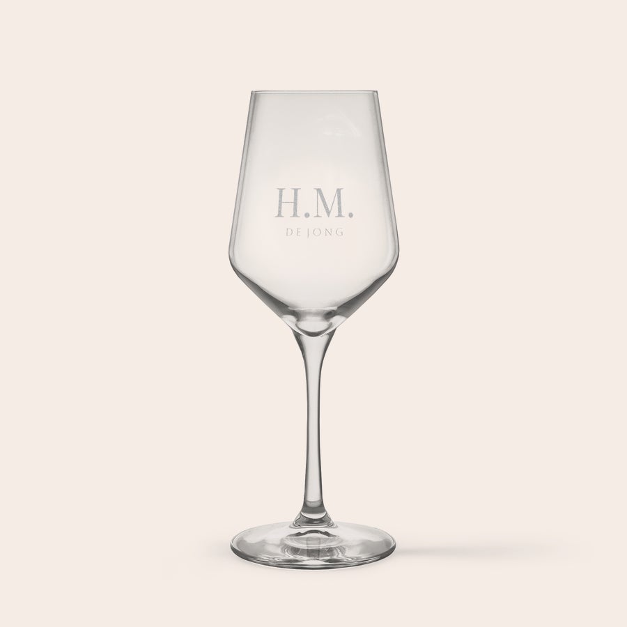 Witte wijnglas graveren Witte wijnglas graveren