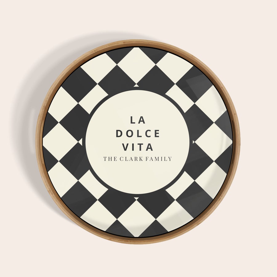 Personalised serving platter - Round Personalised serving platter - Round