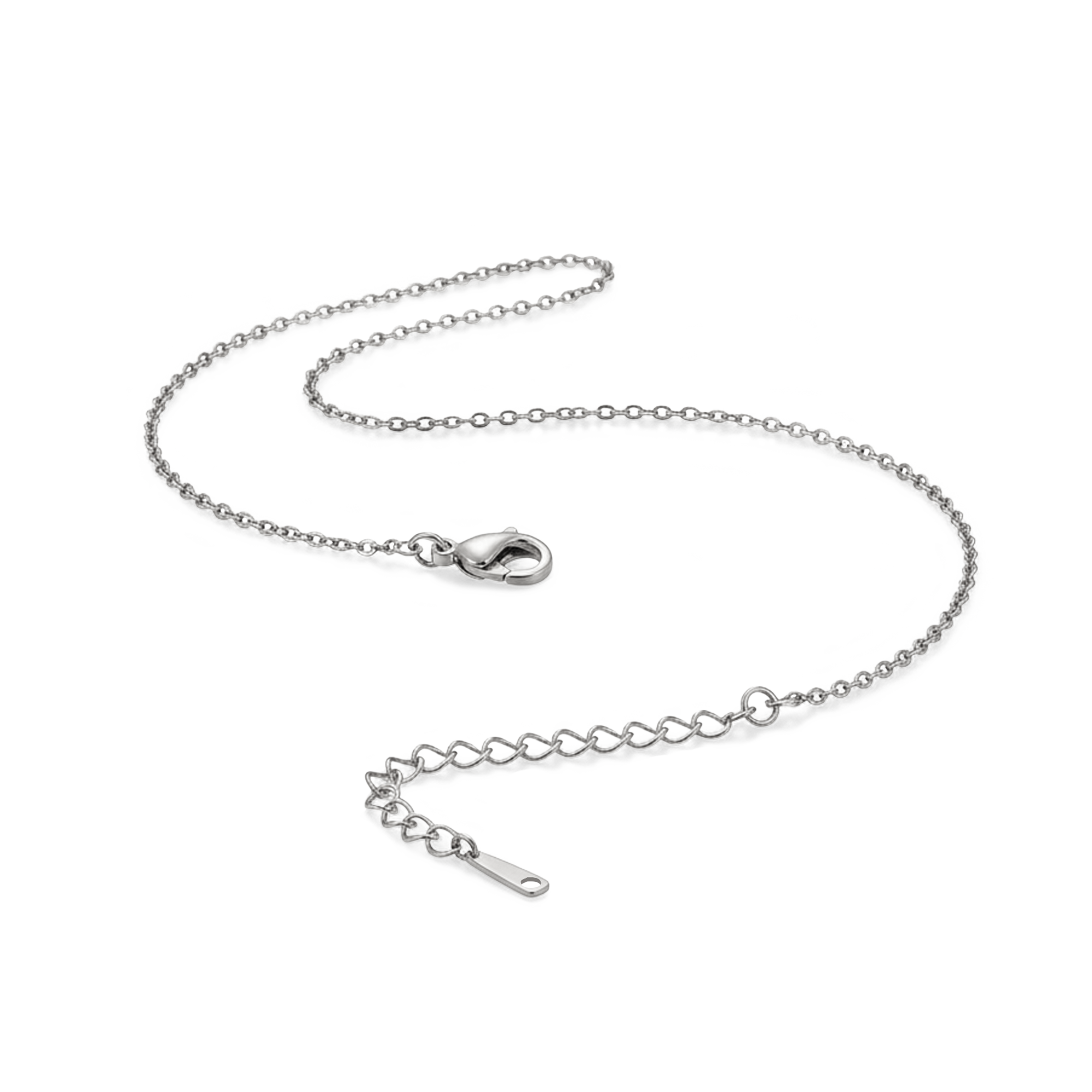 Pendentif en argent gravé - cœur brisé