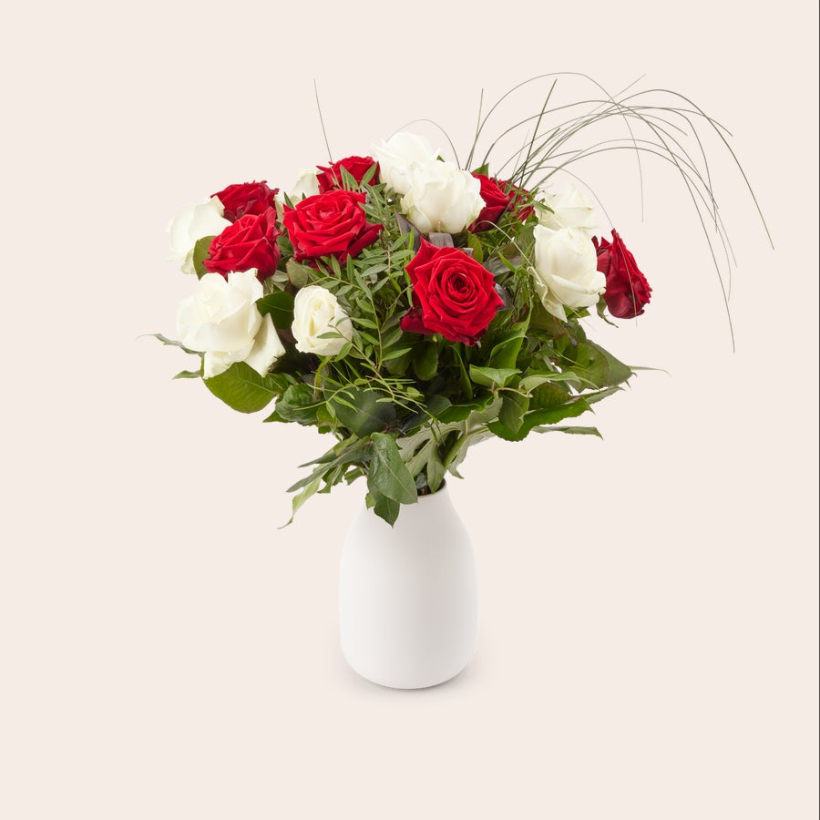 Rode en witte rozen Rode en witte rozen