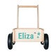 Wooden push cart with name