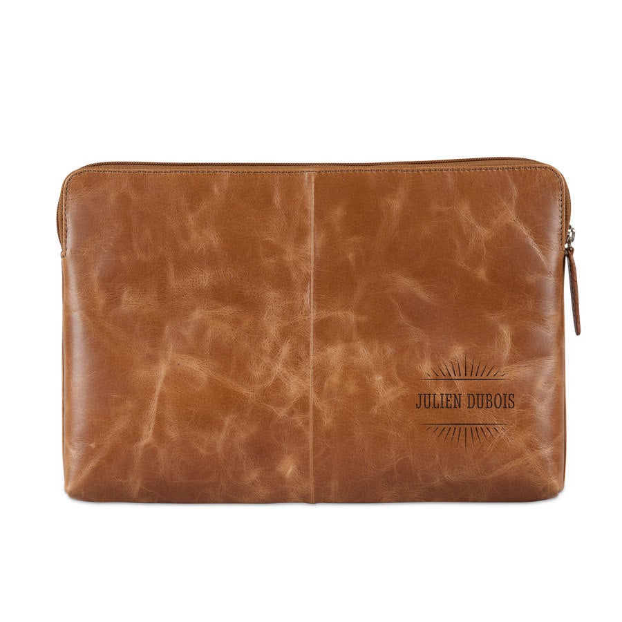 Pochette ordinateur cuir personnalisée