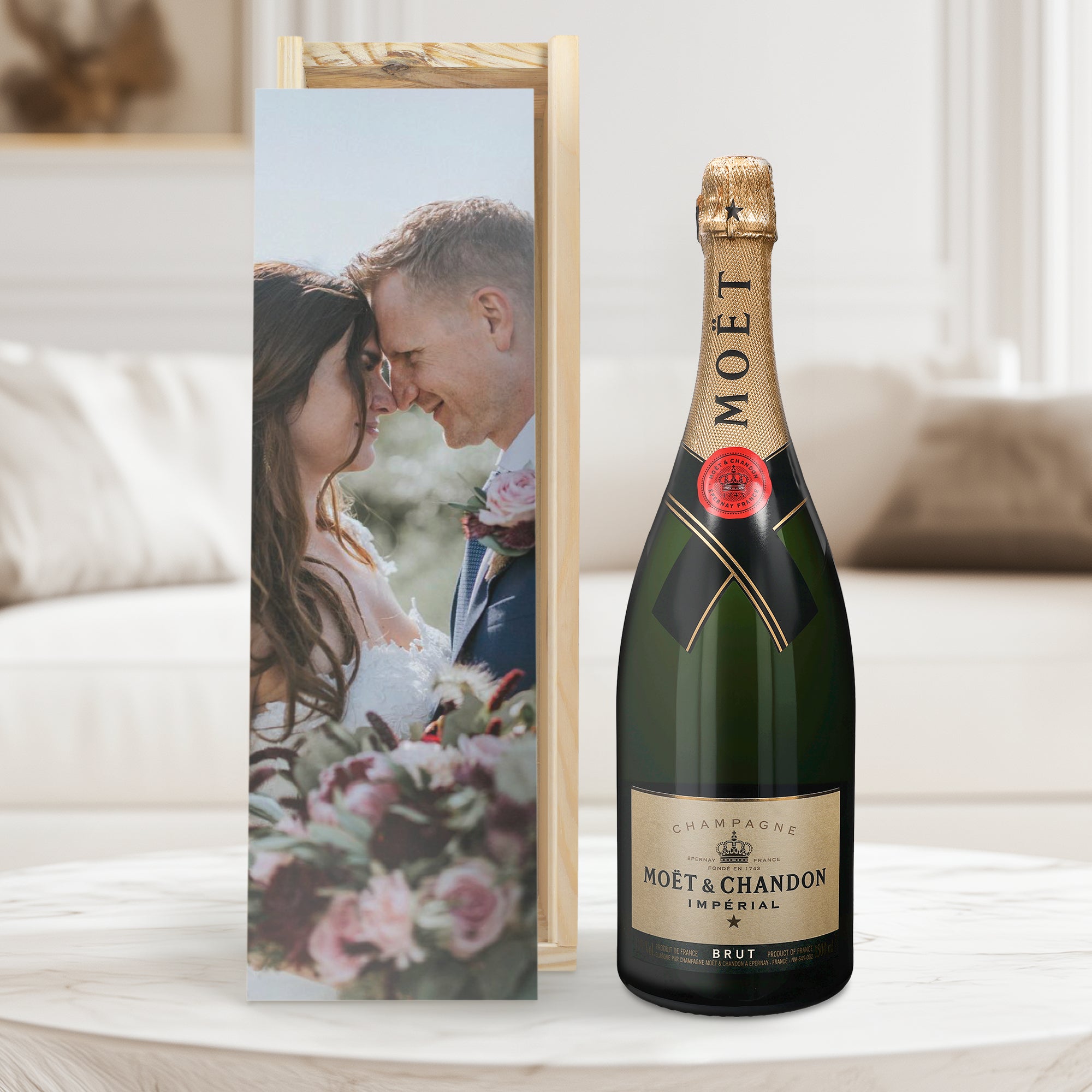 Champagne i personlig kasse - Moët & Chandon - Magnum (1500 ml)