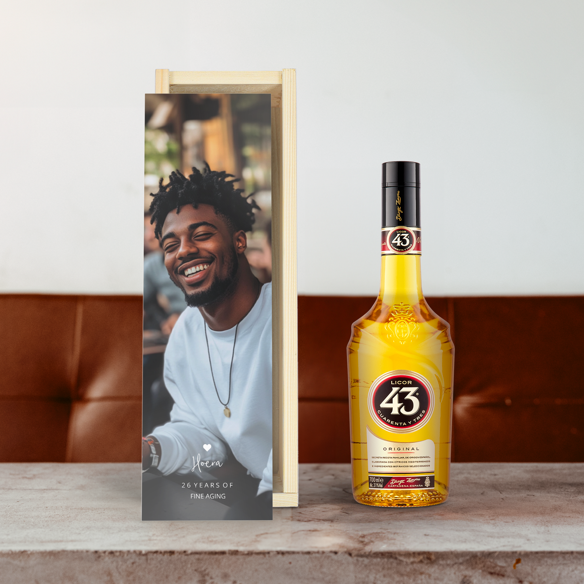 Licor 43 likeur in kist personaliseren