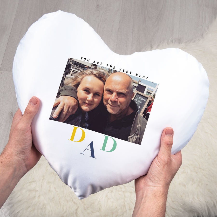 Father's Day cushion - Heart (with filling)