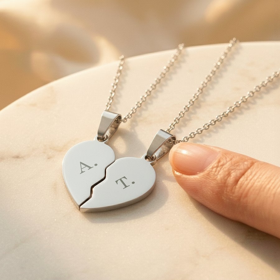 LivLiv stalen ketting hart met kristal aqua voor dames | -NL LivLiv stalen ketting hart met kristal aqua voor dames | -NL