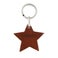 Leren sleutelhanger - Ster - Bruin