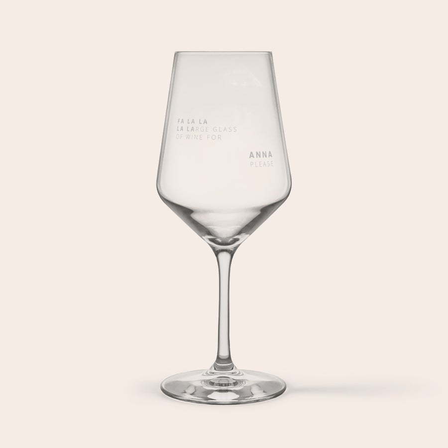 Vin adventskalender - med graverat glas Vin adventskalender - med graverat glas