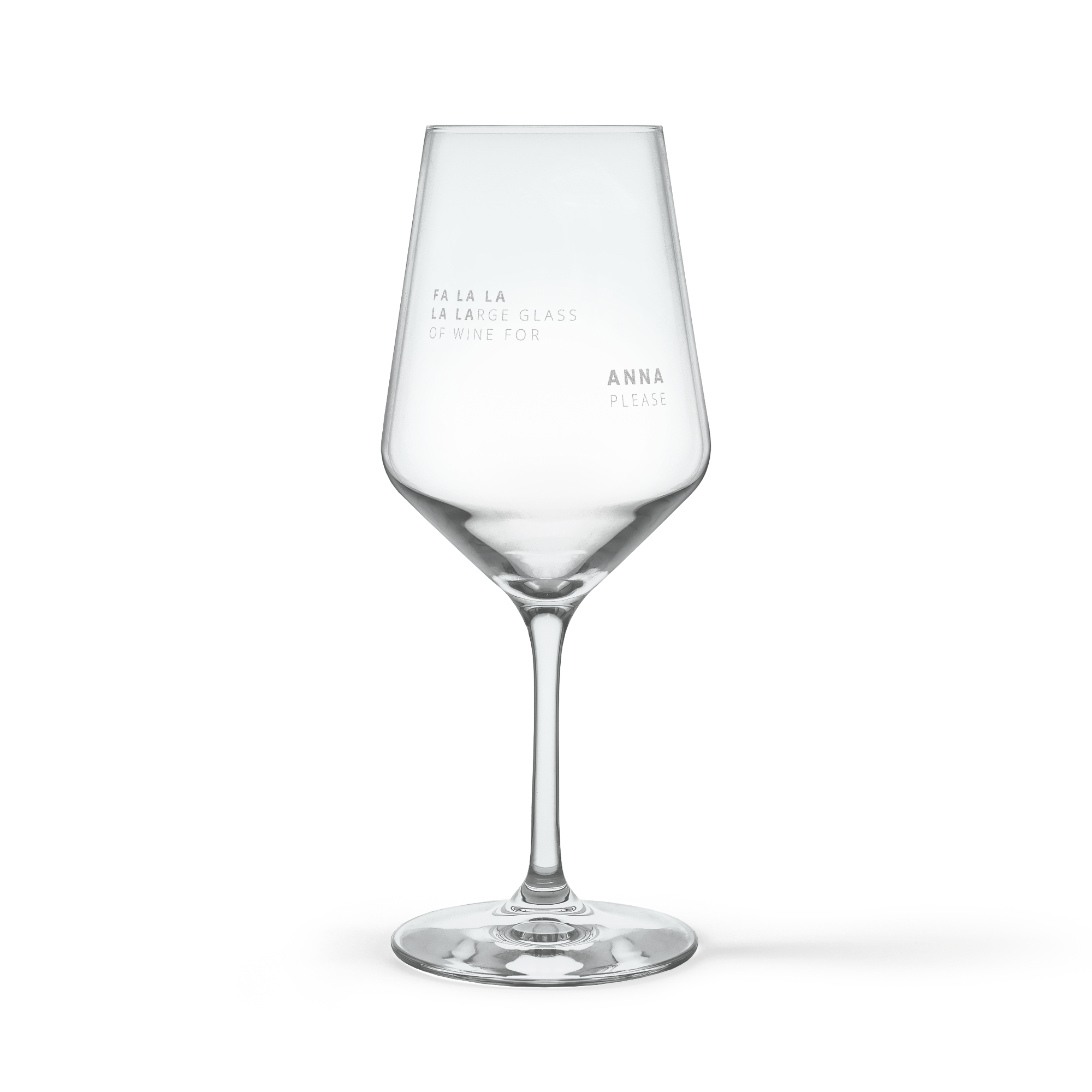 Vin adventskalender - med graveret glas