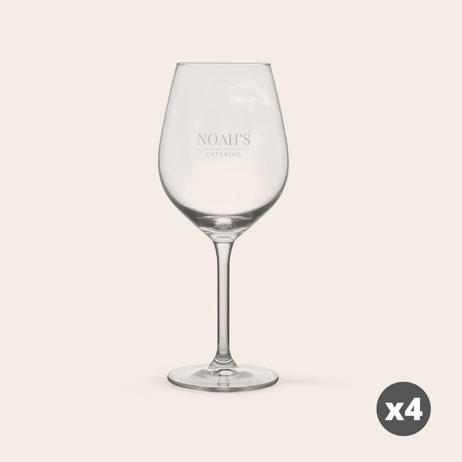 Verre à vin blanc personnalisé Verre à vin blanc avec nom NOAH'S CATERING gravé personnalisable avec prénom ou texte